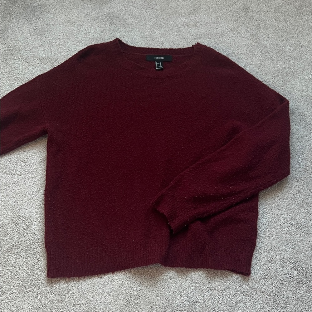 Forever 21 Textured Crew Neck Sweater